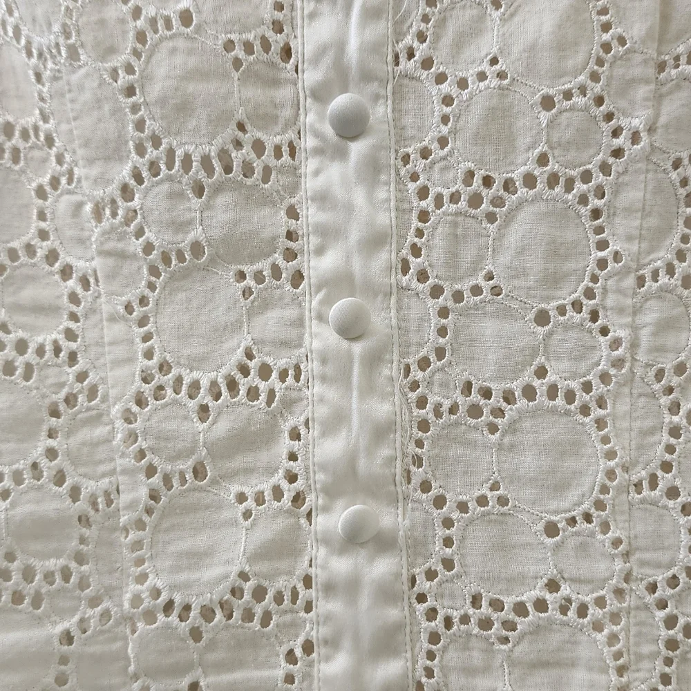 Bebe Cream Ruffle Top - Picture 6 of 6